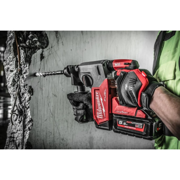 Перфоратор акумуляторний безщітковий SDS-PLUS MILWAUKEE, M18 ONEFHX-0X, 2,5Дж (каркас, патрон FIXTEC 13мм, HDкейс) Перфоратор акумуляторний безщітковий SDS-PLUS MILWAUKEE, M18 ONEFHX-0X, 2,5Дж (каркас, патрон FIXTEC 13мм, HDкейс)