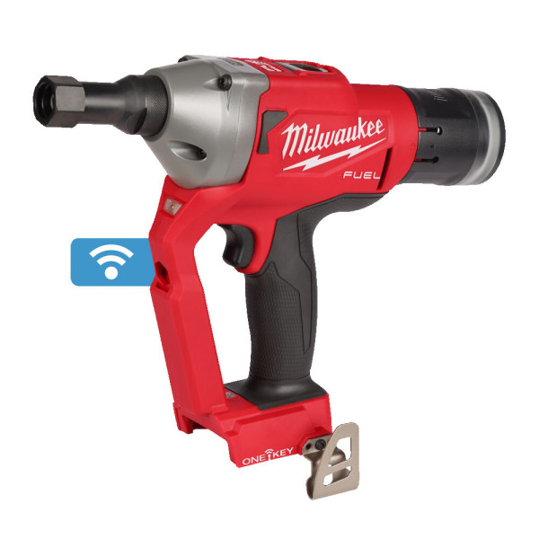 Заклепочник акумуляторний для замкових болтів безщітковий MILWAUKEE M18 ONEFLT-0X, діаметр 4,8-6,4мм (каркас, кліпса на ремінь.