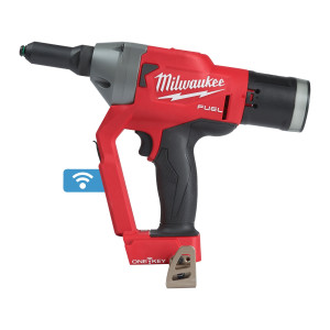 Заклепочник акумуляторний безщітковий MILWAUKEE M18 ONEFPRT-0X, діаметр заклепок 4,8-7,0мм (каркас, кліпса на ремінь. перехідник