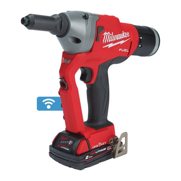 Заклепочник акумуляторний безщітковий MILWAUKEE M18 ONEFPRT-202X, діаметр заклепок 4,8-7,0мм (зарядний.пристрій М12-18 FC, 2 аку Заклепочник акумуляторний безщітковий MILWAUKEE M18 ONEFPRT-202X, діаметр заклепок 4,8-7,0мм (зарядний.пристрій М12-18 FC, 2 аку