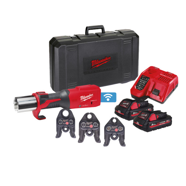 Обтискач гідравлічний акумуляторний для труб MILWAUKEE, M18 ONEBLHPT-302C TH-SET (зарядний пристрій М12-18 FC, 2 акумулятори М18 Обтискач гідравлічний акумуляторний для труб MILWAUKEE, M18 ONEBLHPT-302C TH-SET (зарядний пристрій М12-18 FC, 2 акумулятори М18