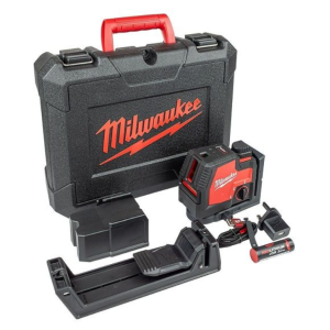 Нівелір лінійний лазерний акумуляторний MILWAUKEE, L4 CLLP-301C (зарядний пристрій micro-USB,1 акумулятор L4 3Аг, кейс)