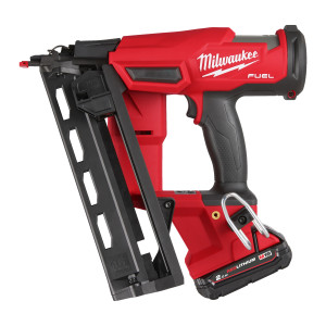 Пістолет цвяхозабивний акумуляторний безщітковий MILWAUKEE, M18 FN16GA-202X (зарядний пристрій M12-18 FC, 2 акумулятори М18 В2 2