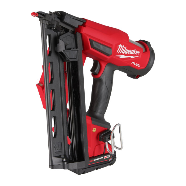 Пістолет цвяхозабивний акумуляторний безщітковий MILWAUKEE, M18 FN16GA-202X (зарядний пристрій M12-18 FC, 2 акумулятори М18 В2 2 Пістолет цвяхозабивний акумуляторний безщітковий MILWAUKEE, M18 FN16GA-202X (зарядний пристрій M12-18 FC, 2 акумулятори М18 В2 2