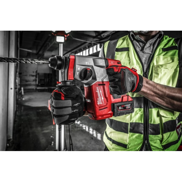 Перфоратор акумуляторний безщітковий SDS-PLUS MILWAUKEE, M18 BLH-502X, 2,3 Дж (зарядний пристрій M12-18 FC, 2 акумулятори М18 В5