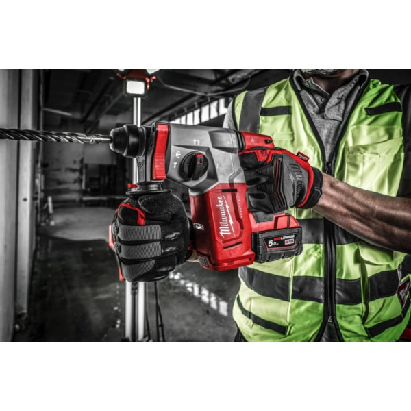 Перфоратор акумуляторний безщітковий SDS-PLUS MILWAUKEE, M18 BLH-0, 2,3Дж (каркас, бічна рукоять, обмежувач глибини, картонне па