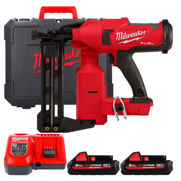 Степлер скобозабивний акумуляторний безщітковий MILWAUKEE, M18 FFUS-302C, 38-51мм (зарядний пристрій M12-18 FC, 2 акумулятори М1 Степлер скобозабивний акумуляторний безщітковий MILWAUKEE, M18 FFUS-302C, 38-51мм (зарядний пристрій M12-18 FC, 2 акумулятори М1