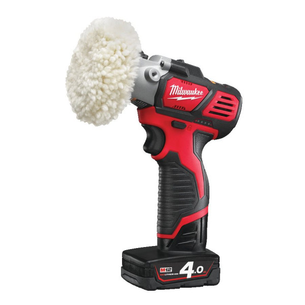 Машина полірувальна акумуляторна MILWAUKEE, M12 BPS-421X (зарядний пристрій С12 С, 1 акумулятор М12 В2 2Аг, 1 акумулятор М12 В4
