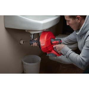 Машина прочистна акумуляторна MILWAUKEE, M12 BDC6-0C, трос 6м, (каркас, відро)