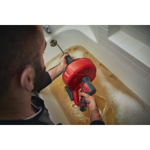 Машина прочистна акумуляторна MILWAUKEE, M12 BDC6-0C, трос 6м, (каркас, відро)
