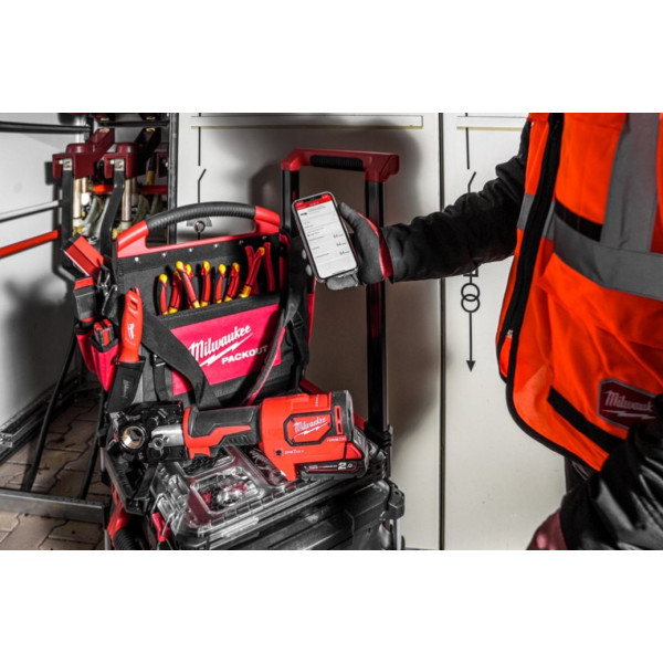 Обтискач гідравлійчний акумуляторний для кабелів MILWAUKEE, M18 HCCT-201C, 53кН (зарядний.пристрій M12-18 FC, 1 акумумулятор М18