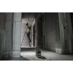 Нівелір 3D лазерний акумуляторний MILWAUKEE, M12 3PL-0C (360 градусів, зелений промінь) (каркас, аксесуари, кейс)