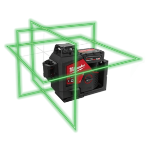 Нівелір лазерний 3D акумуляторний MILWAUKEE, M12 3PL-401C (360 градусів, зелений промінь) (зарядний пристрій С12 С, 1 акумулятор
