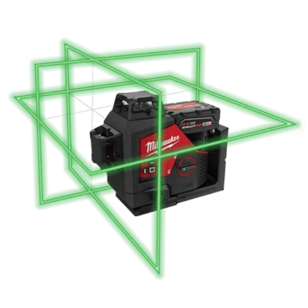 Нівелір лазерний 3D акумуляторний MILWAUKEE, M12 3PL-401C (360 градусів, зелений промінь) (зарядний пристрій С12 С, 1 акумулятор Нівелір лазерний 3D акумуляторний MILWAUKEE, M12 3PL-401C (360 градусів, зелений промінь) (зарядний пристрій С12 С, 1 акумулятор