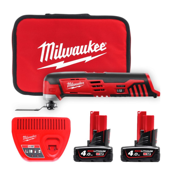 Інструмент багатофунціональний акумуляторний MILWAUKEE, C12 MT-402B (зарядний пристрій С12 С, 2 акумулятори М12 В4 4Ач, ключ, по Інструмент багатофунціональний акумуляторний MILWAUKEE, C12 MT-402B (зарядний пристрій С12 С, 2 акумулятори М12 В4 4Ач, ключ, по