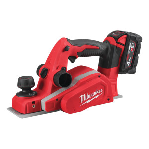 Рубанок акумуляторний MILWAUKEE, M18 BP-402C, 82мм (зарядний пристрій М12-18 С, 2 акумулятори М18 В4 4Аг, кейс)