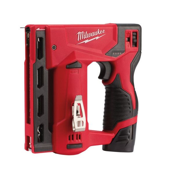 Степлер акумуляторний MILWAUKEE, M12 BST-0 (каркас. кліпса для ременя, картонне пакування) Степлер акумуляторний MILWAUKEE, M12 BST-0 (каркас. кліпса для ременя, картонне пакування)