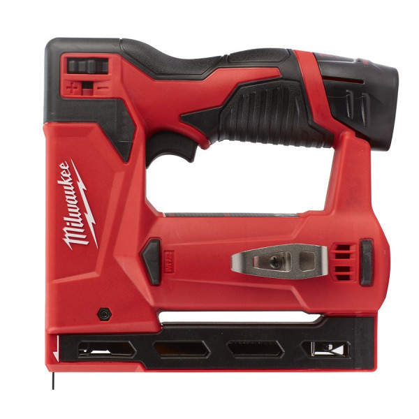 Степлер акумуляторний MILWAUKEE, M12 BST-0 (каркас. кліпса для ременя, картонне пакування) Степлер акумуляторний MILWAUKEE, M12 BST-0 (каркас. кліпса для ременя, картонне пакування)