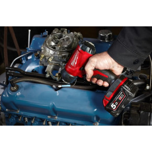 Термоповітродувка акумуляторна MILWAUKEE, M18 BHG-502C (зарядний пристрій M12-18 FC, 2 акумулятори М18 В5 5Аг, аксесуари, кейс)