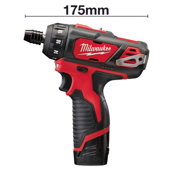 Шуруповерт акумуляторний 1/4'' HEX MILWAUKEE, M12 BD-0 (каркас, кліпса для ременя, картонне пакування) Шуруповерт акумуляторний 1/4'' HEX MILWAUKEE, M12 BD-0 (каркас, кліпса для ременя, картонне пакування)