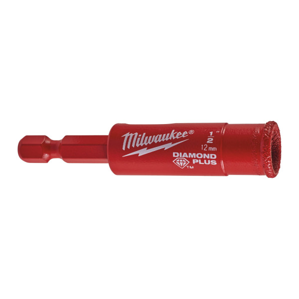 Коронка алмазна Diamond Plus MILWAUKEE, діаметр 12мм (1/4'' Hex) (свердління з водою) (заміна на 4932498345) Коронка алмазна Diamond Plus MILWAUKEE, діаметр 12мм (1/4'' Hex) (свердління з водою) (заміна на 4932498345)