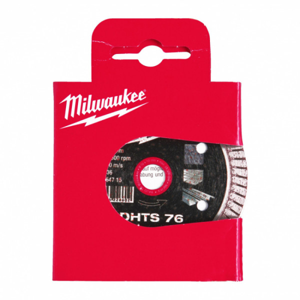 Диск алмазний MILWAUKEE DHTS 76, діаметр 76мм (для M12 FCOT) (керамограніт, плитка) Диск алмазний MILWAUKEE DHTS 76, діаметр 76мм (для M12 FCOT) (керамограніт, плитка)