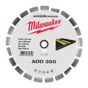 Диск алмазний Speedcross MILWAUKEE ADD 350, діаметр 350мм (асфальт)