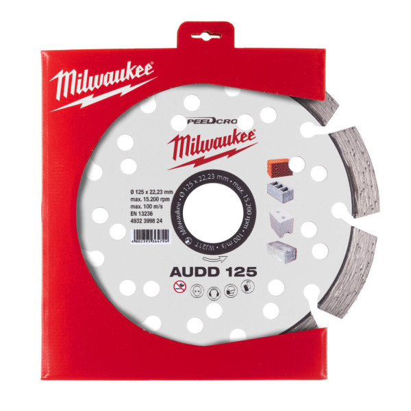 Диск алмазний Speedcross MILWAUKEE AUDD 125, діаметр 125мм (бетон, цегла, асфальт)