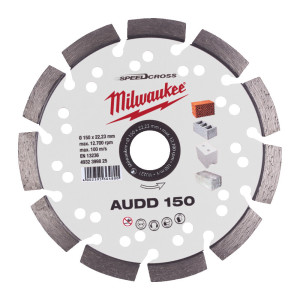 Диск алмазний Speedcross MILWAUKEE AUDD 150, діаметр 150мм (бетон, цегла, асфальт)