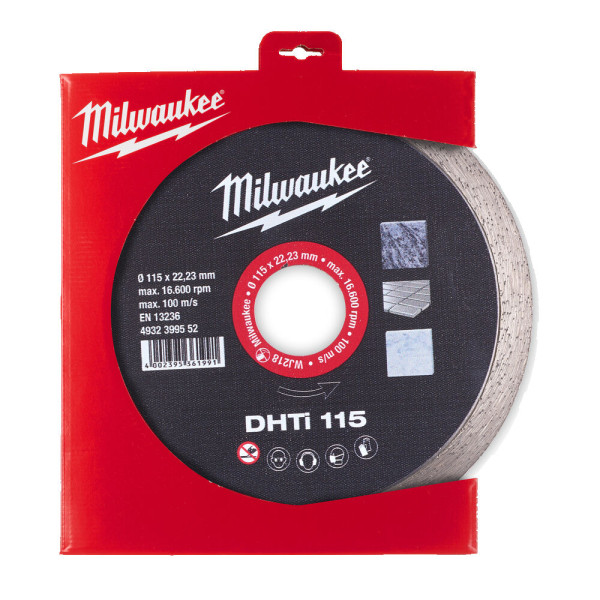Диск алмазний MILWAUKEE DHTi 115, діаметр 115мм Диск алмазний MILWAUKEE DHTi 115, діаметр 115мм