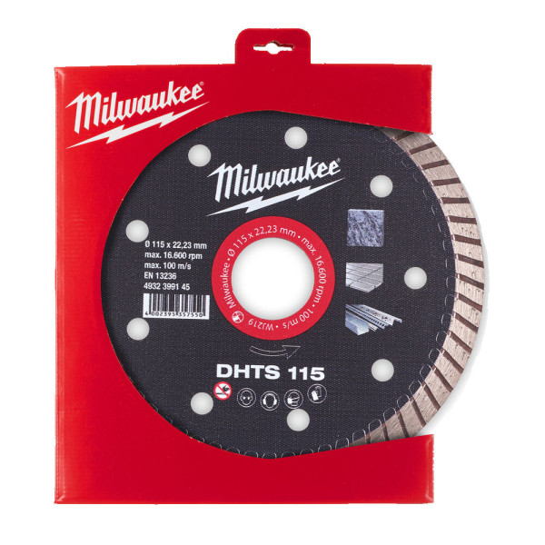 Диск алмазний MILWAUKEE DHTS 115, діаметр 115мм Диск алмазний MILWAUKEE DHTS 115, діаметр 115мм