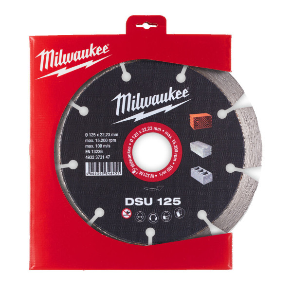 Диск алмазний MILWAUKEE DSU 125, діаметр 125мм (для штроборізів) Диск алмазний MILWAUKEE DSU 125, діаметр 125мм (для штроборізів)