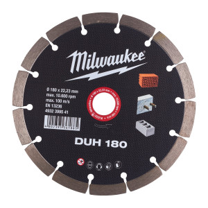 Диск алмазний MILWAUKEE DUH 180, діаметр 180мм (залізобетон, цегла)