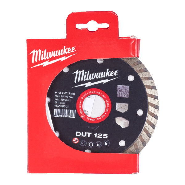 Диск алмазний MILWAUKEE DUT 125 діаметр 125мм (керамічна плитка/чистий різ) Диск алмазний MILWAUKEE DUT 125 діаметр 125мм (керамічна плитка/чистий різ)