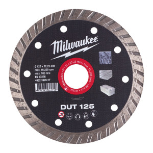 Диск алмазний MILWAUKEE DUT 125 діаметр 125мм (керамічна плитка/чистий різ)
