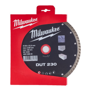 Диск алмазний MILWAUKEE DUT 230, діаметр 230мм (ке...