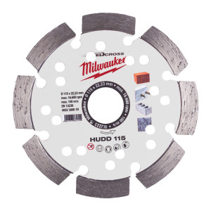 Диск алмазний Speedcross MILWAUKEE HUDD 115, діаметр 115мм (залізобетон, граніт)