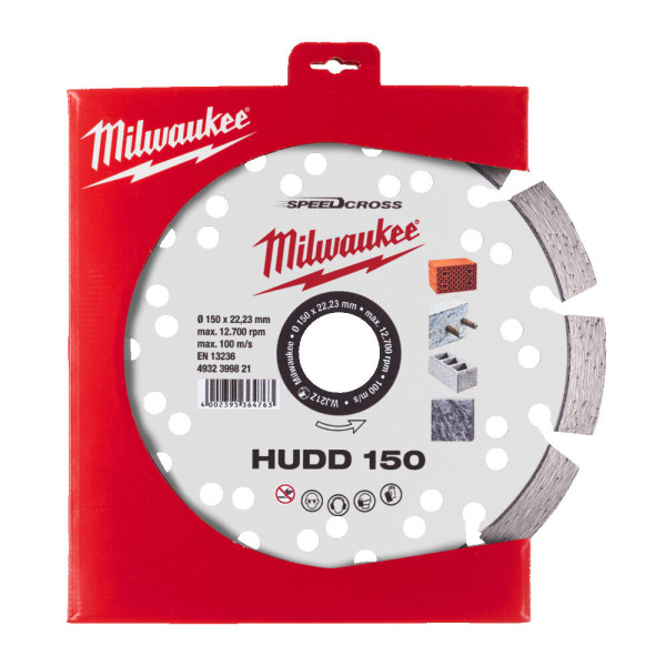 Диск алмазний Speedcross MILWAUKEE HUDD 150, діаметр 150мм (залізобетон, граніт) Диск алмазний Speedcross MILWAUKEE HUDD 150, діаметр 150мм (залізобетон, граніт)