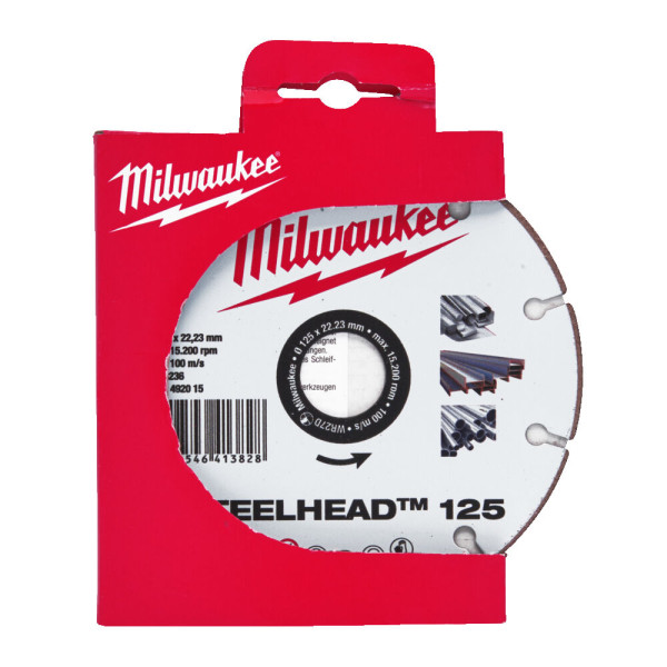 Диск алмазний Speedcross STEELHEAD 125 MILWAUKEE, діаметр 125мм, (метал, нержавійка)