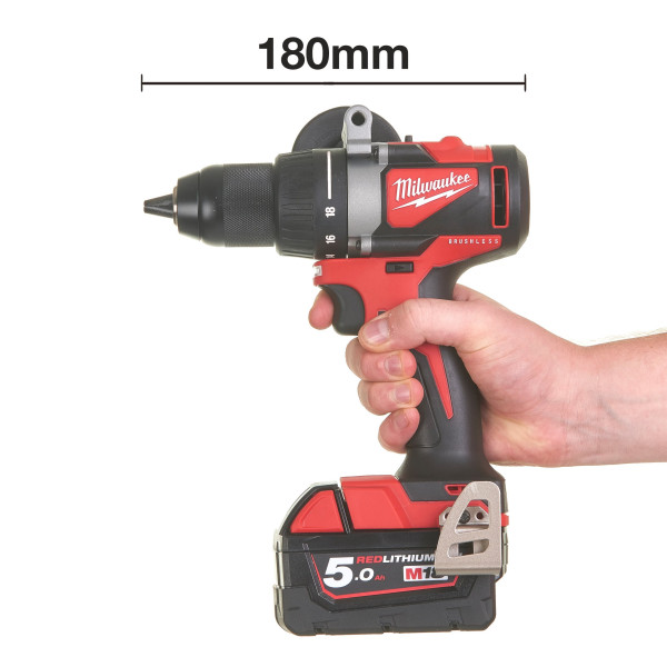 Дриль-шуруповерт акумуляторний безщітковий MILWAUKEE, M18 BLDD2-502X, 82Нм (зарядний пристрій М12-18 FС, 2 акумулятори М18 В5 5А Дриль-шуруповерт акумуляторний безщітковий MILWAUKEE, M18 BLDD2-502X, 82Нм (зарядний пристрій М12-18 FС, 2 акумулятори М18 В5 5А