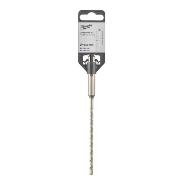 Бур SDS-PLUS Contractor MILWAUKEE діаметр 5,5x160х100мм Бур SDS-PLUS Contractor MILWAUKEE діаметр 5,5x160х100мм