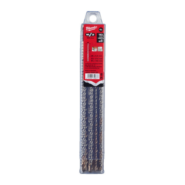 Бур SDS-PLUS M2 MILWAUKEE, діаметр 6,5х210х150мм, (10шт), пластикова коробка Бур SDS-PLUS M2 MILWAUKEE, діаметр 6,5х210х150мм, (10шт), пластикова коробка