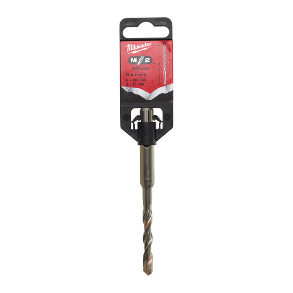 Бур SDS-PLUS M2 MILWAUKEE, діаметр 7,0х110х50мм