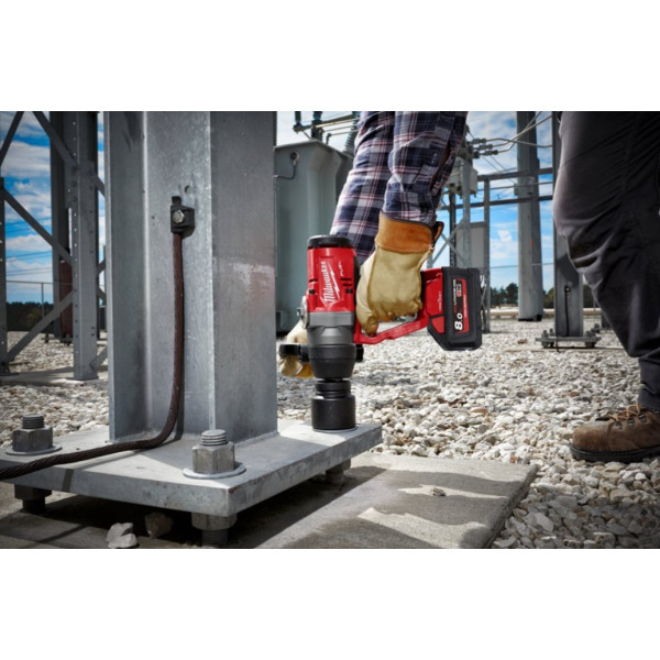 Гайковерт акумуляторний безщітковий 1'' MILWAUKEE, M18 ONEFHIWF1-0X, 2400Нм, з кільцем (каркас, HD кейс)