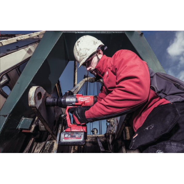 Гайковерт акумуляторний безщітковий 1'' MILWAUKEE, M18 ONEFHIWF1-0X, 2400Нм, з кільцем (каркас, HD кейс)