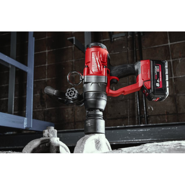 Гайковерт акумуляторний безщітковий 1'' MILWAUKEE, M18 ONEFHIWF1-0X, 2400Нм, з кільцем (каркас, HD кейс)