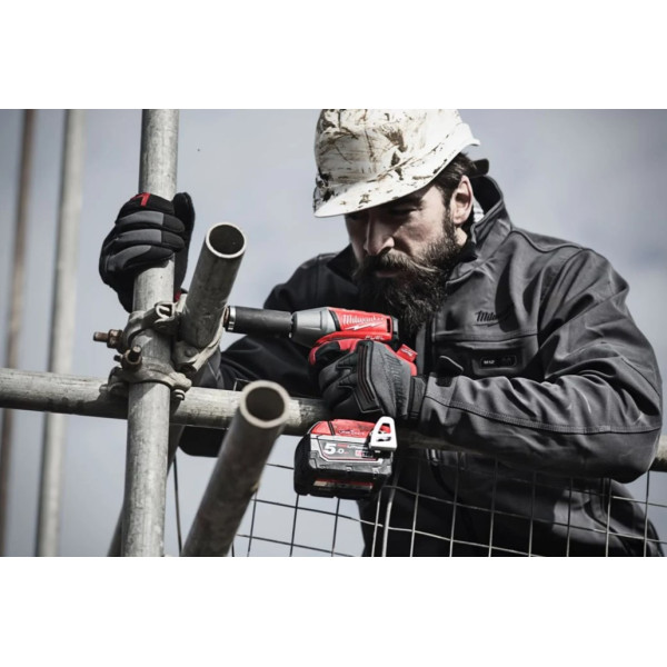 Гайковерт акумуляторний безщітковий 1/2'' MILWAUKEE, M18 FIW2F12-0Х, 339Нм, з кільцем (каркас, кліпса для реміня, HDкейс)