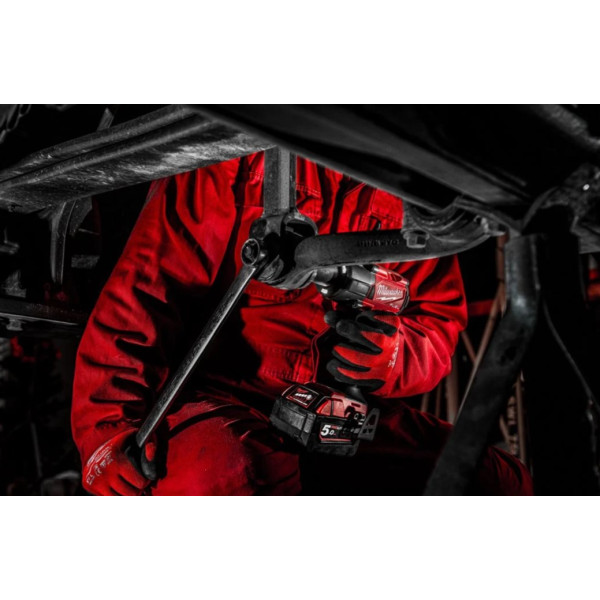 Гайковерт акумуляторний безщітковий 1/2'' MILWAUKEE, M18 FMTIW2F12-0Х, 881Нм, з кільцем (каркас, кліпса для реміня, HDкейс)
