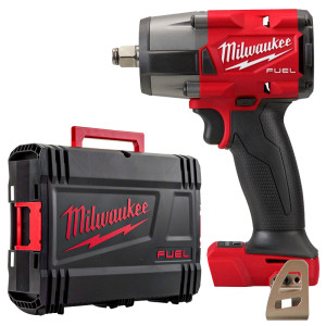 Гайковерт акумуляторний безщітковий 1/2'' MILWAUKEE, M18 FMTIW2F12-0Х, 881Нм, з кільцем (каркас, кліпса для реміня, HDкейс)
