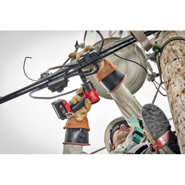 Гайковерт акумуляторний безщітковий 1/2'' MILWAUKEE, M18 FMTIW2F12-0Х, 881Нм, з кільцем (каркас, кліпса для реміня, HDкейс)